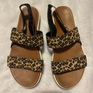 MIA Leopard Print Sandals